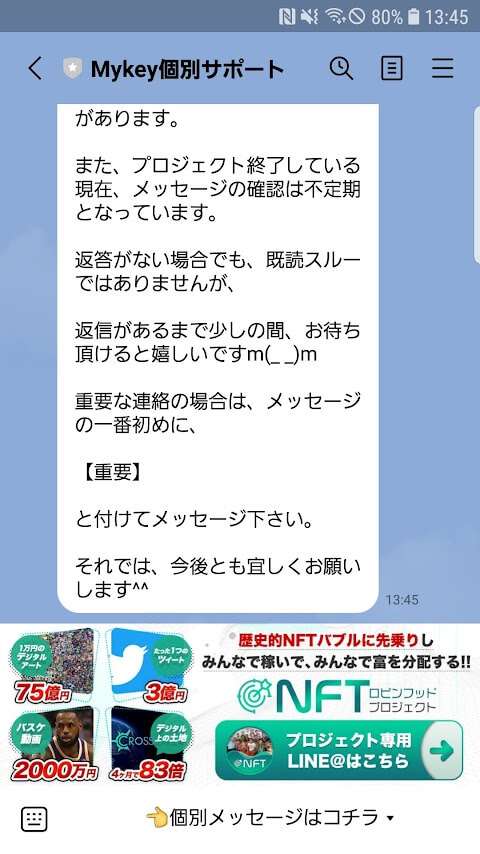 NFTロビンフッド プロジェクト10